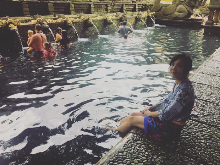 A temple spring pool